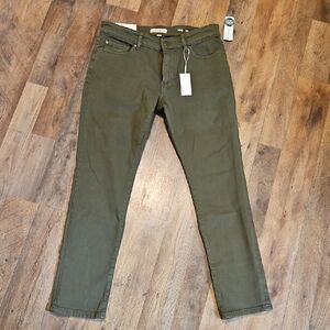 👖Warp + Weft Olive Skinny Fit Stretch Jeans